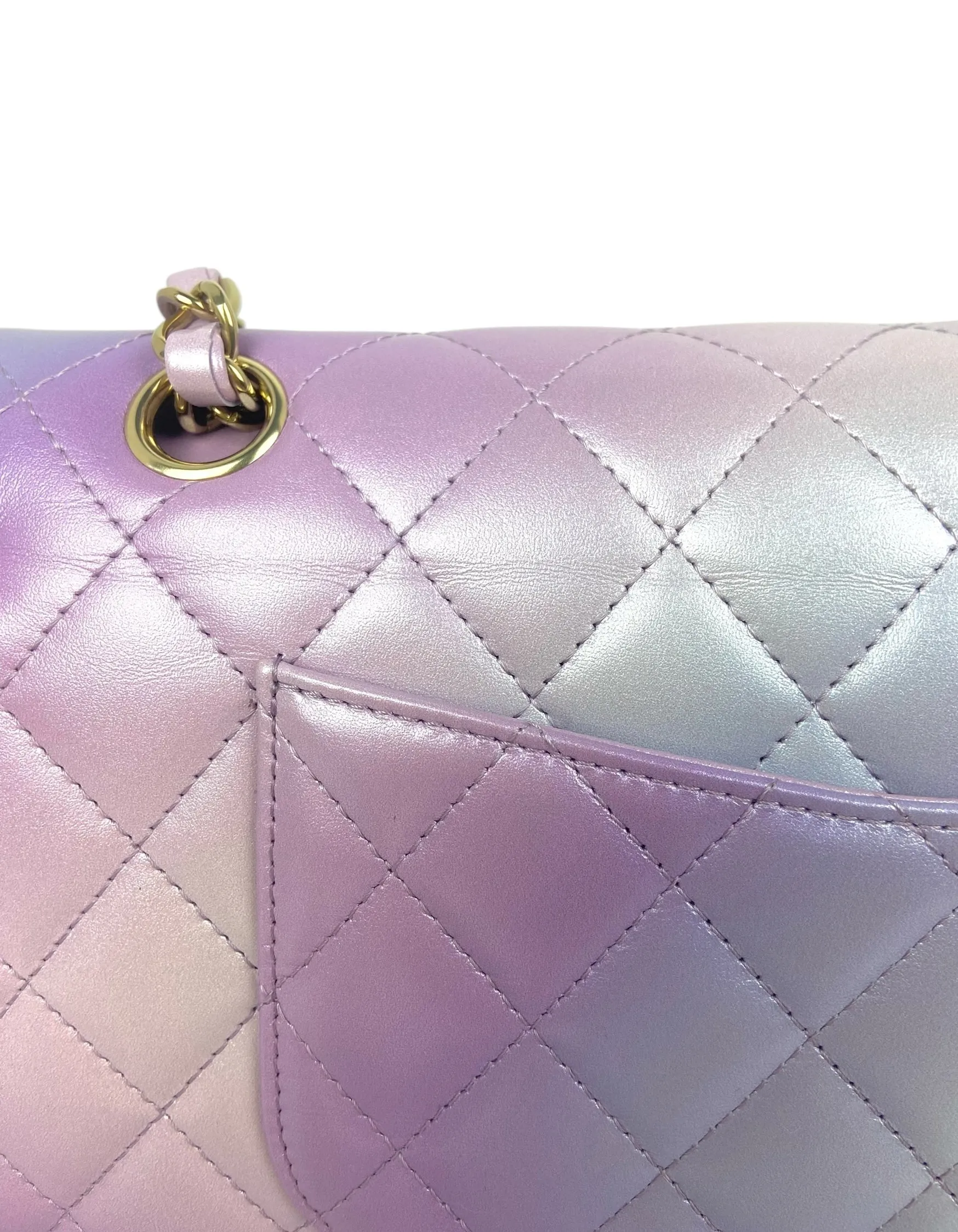 Chanel '24 Lilac Ombre Medium Double Flap Bag