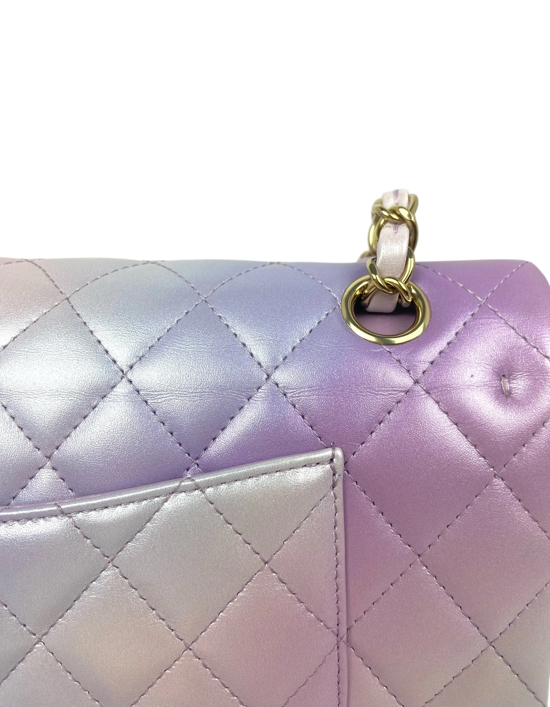 Chanel '24 Lilac Ombre Medium Double Flap Bag