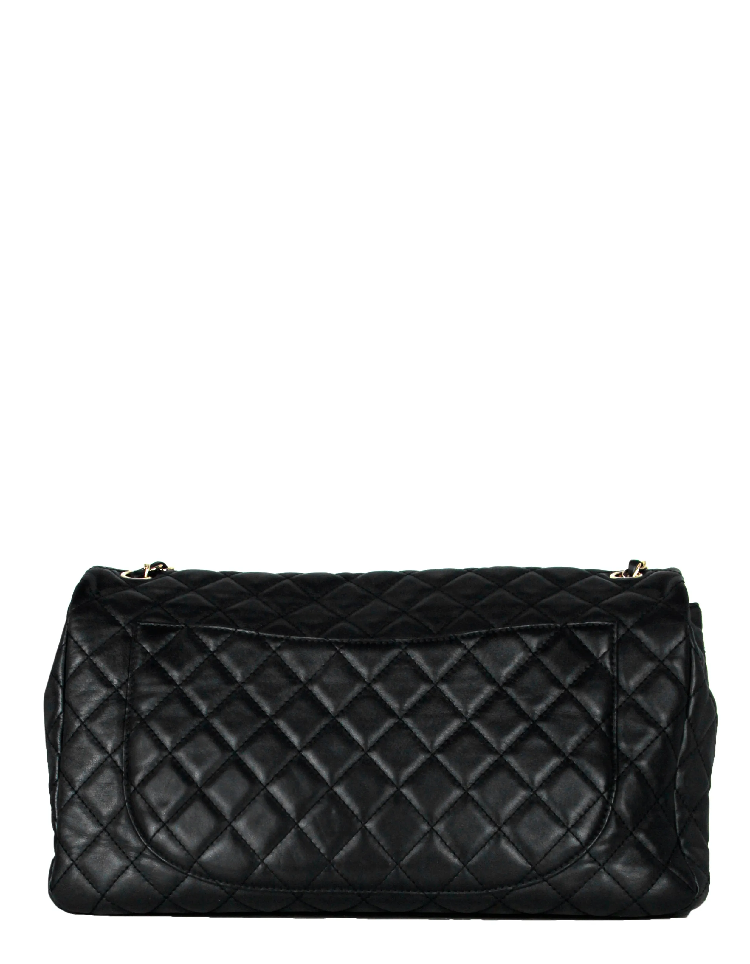 Chanel Black Leather Quilted XXL Airlines Flap Bag