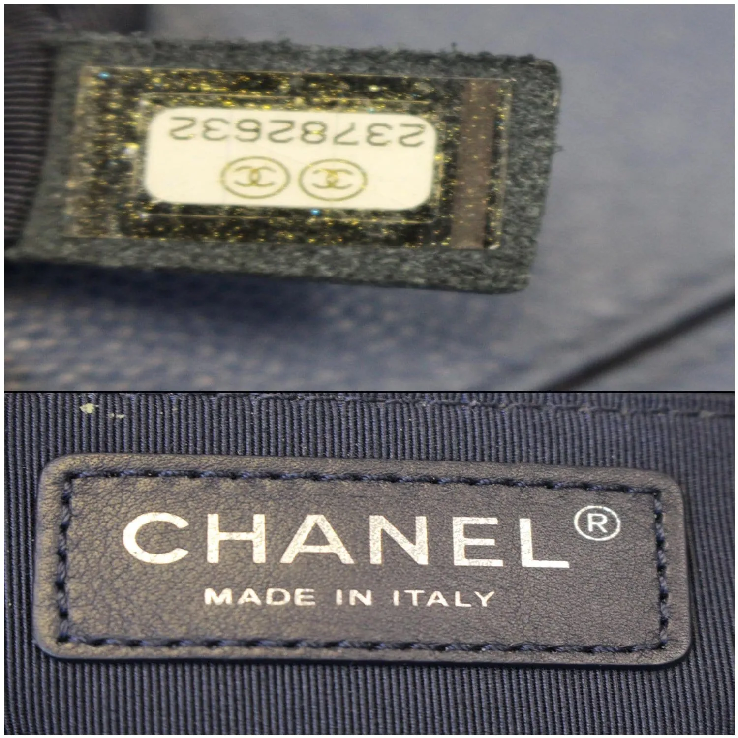 CHANEL CC Chevron Flap Shoulder Crossbody Bag Blue