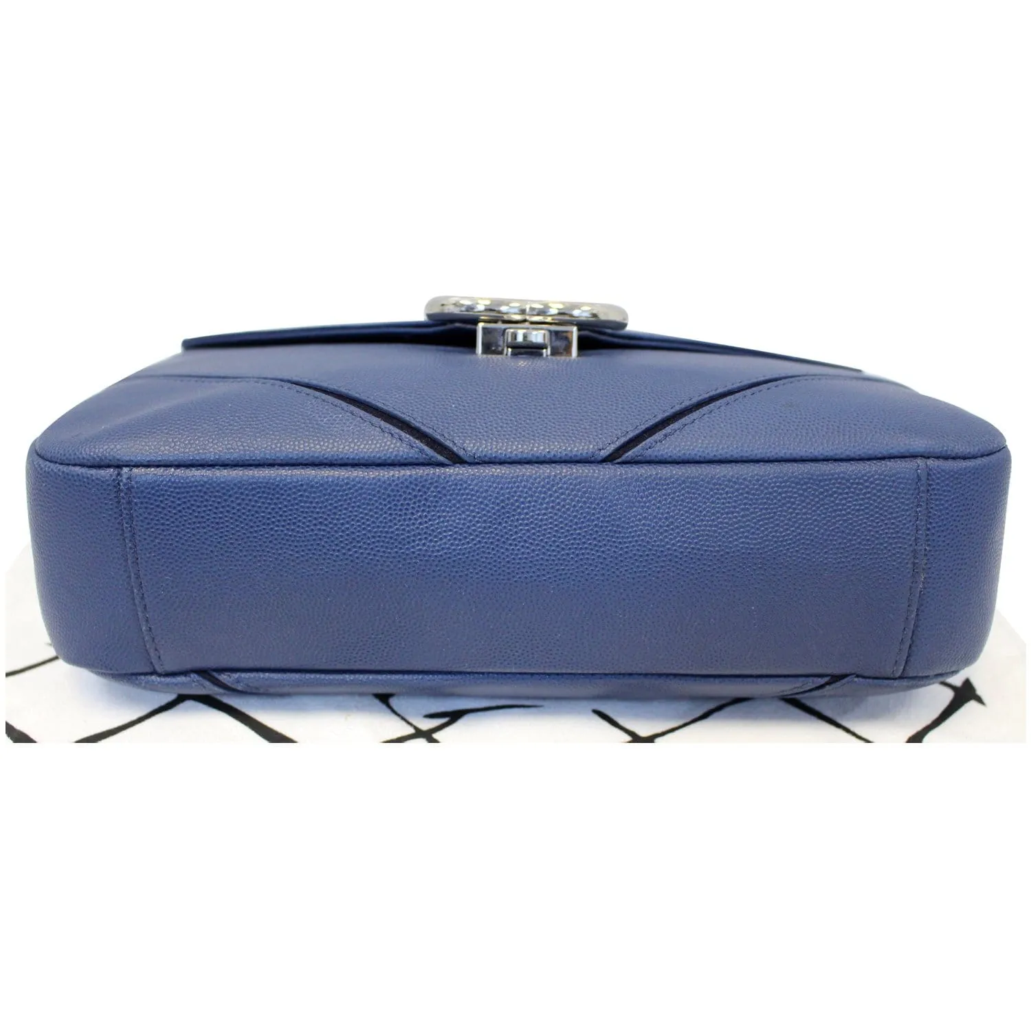 CHANEL CC Chevron Flap Shoulder Crossbody Bag Blue