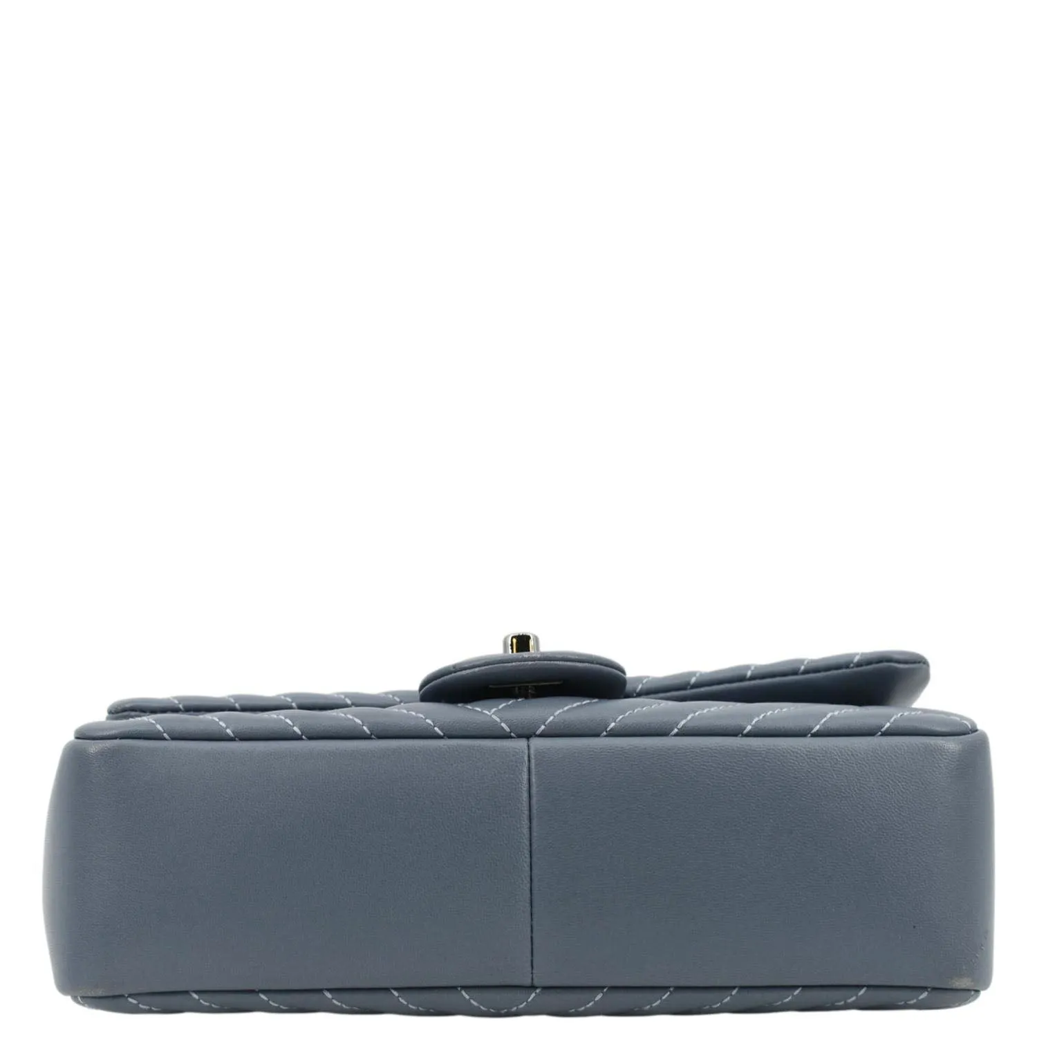 CHANEL CC Small Crossing Flap Quilted Leather Shoulder Bag Blue