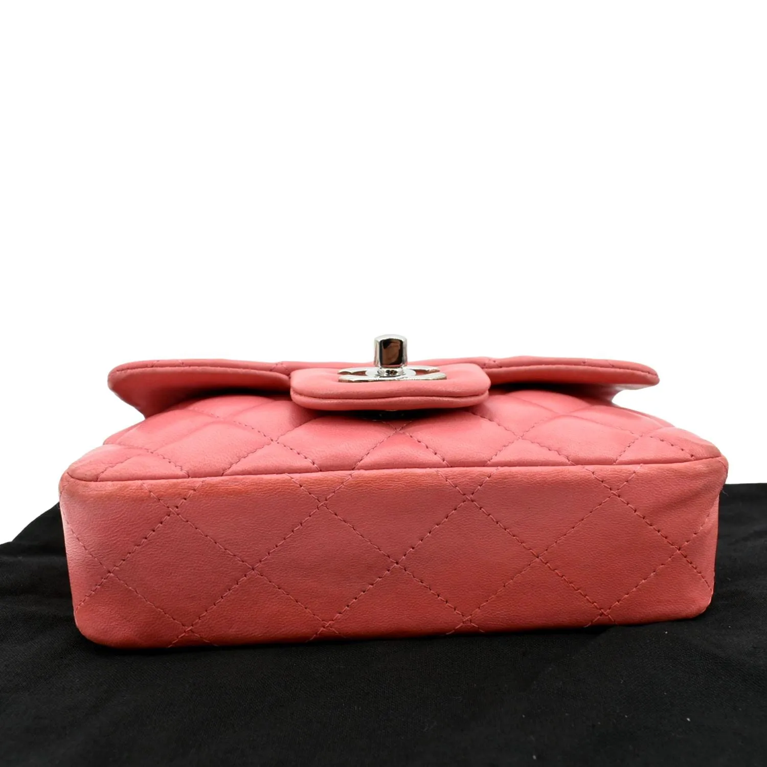 CHANEL Extra Mini Flap Quilted Leather Crossbody Bag Pink