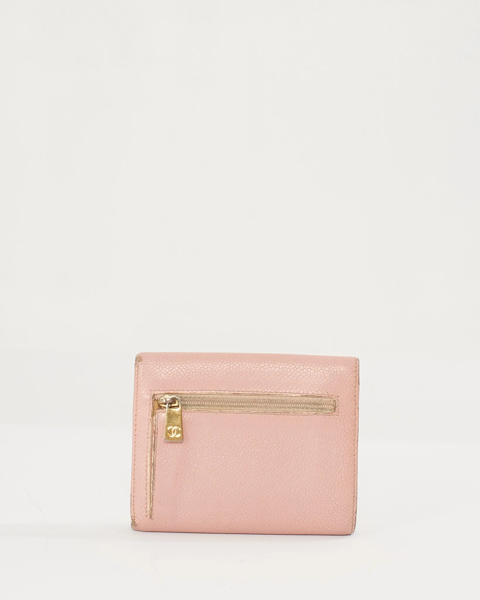 Chanel Pink Caviar Timeless CC Compact Wallet