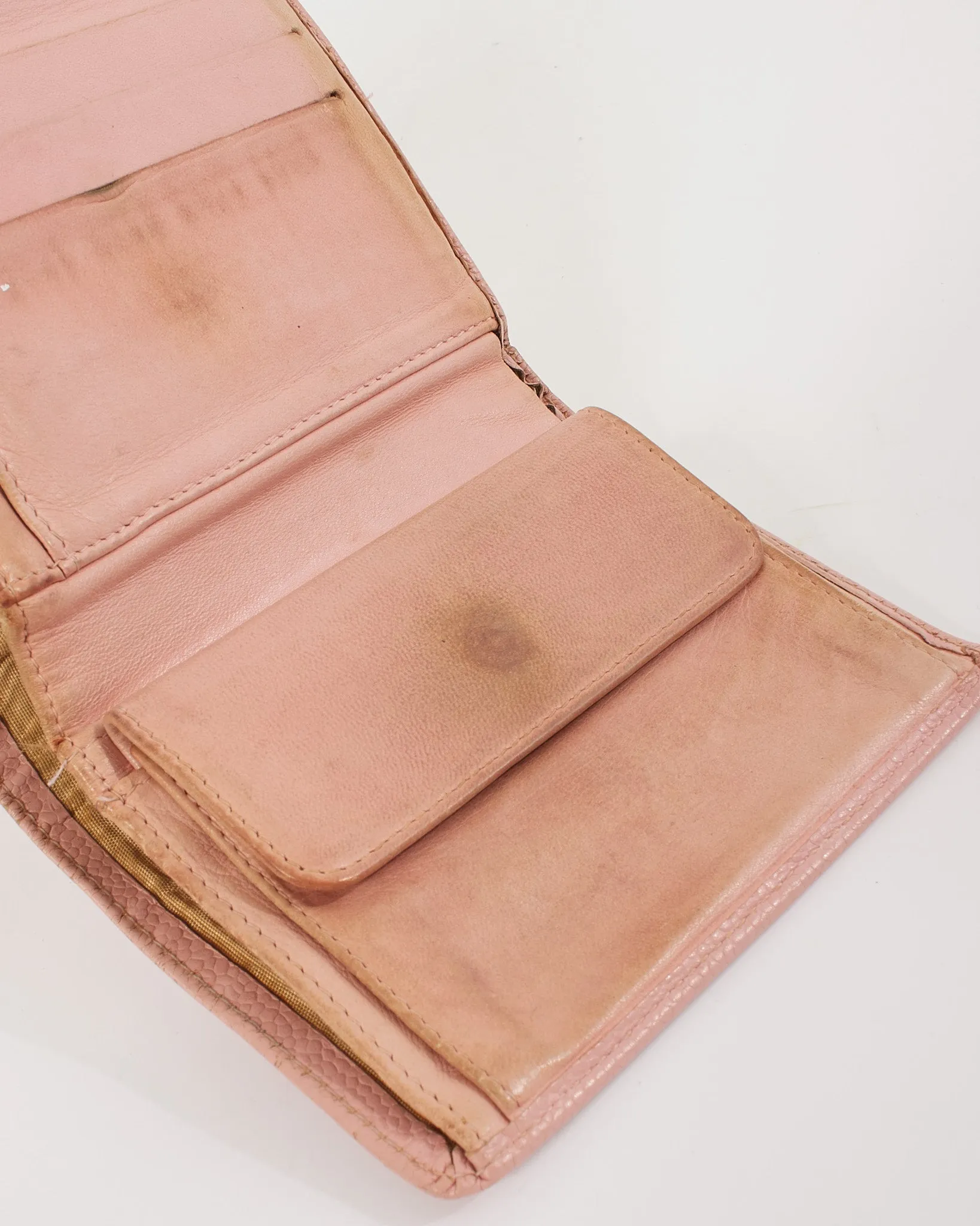 Chanel Pink Caviar Timeless CC Compact Wallet