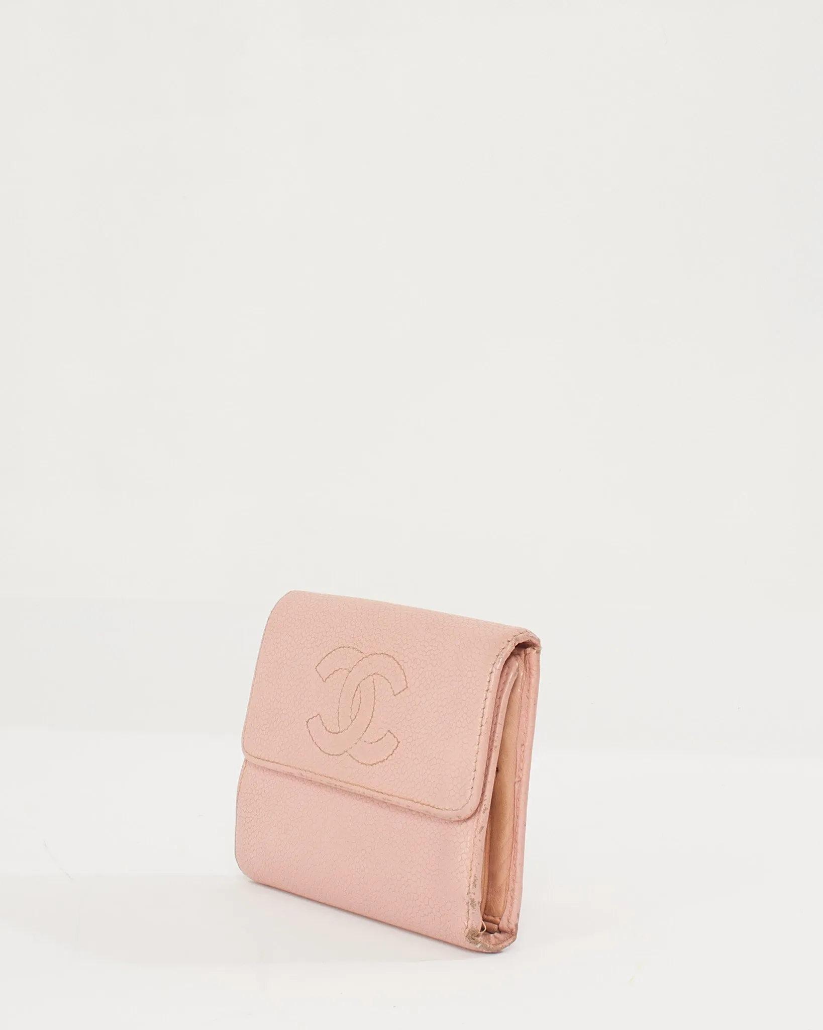 Chanel Pink Caviar Timeless CC Compact Wallet