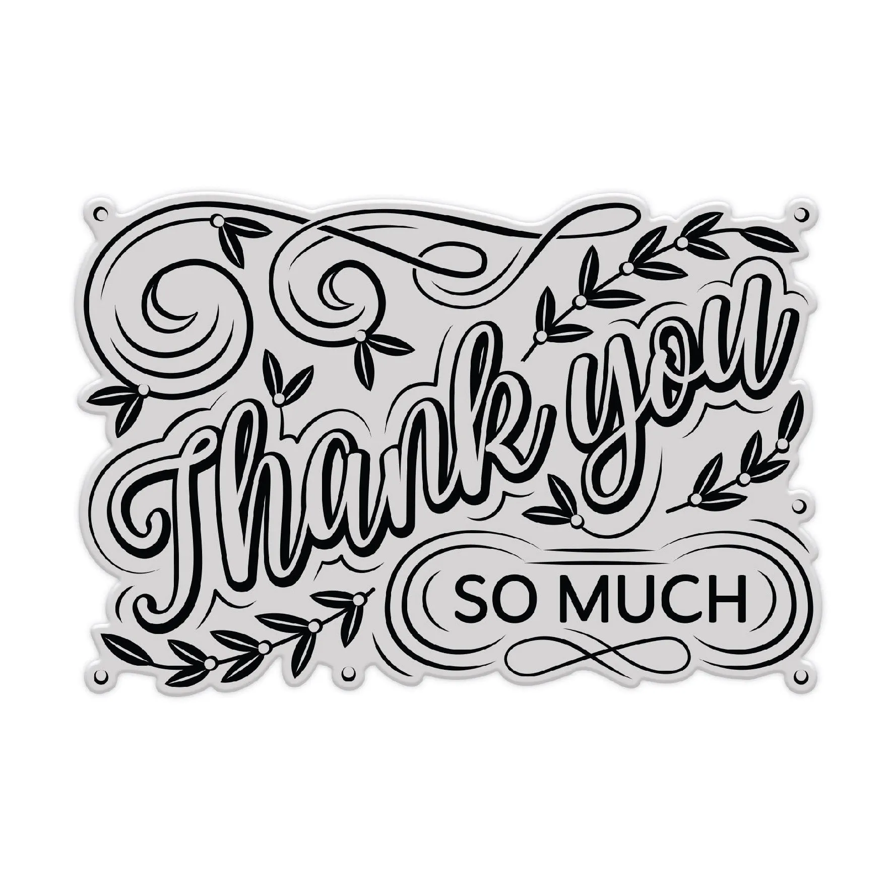 Chloes Creative Cards Photopolymer Stamp Set (A6) - Statement Sentiments Thank You