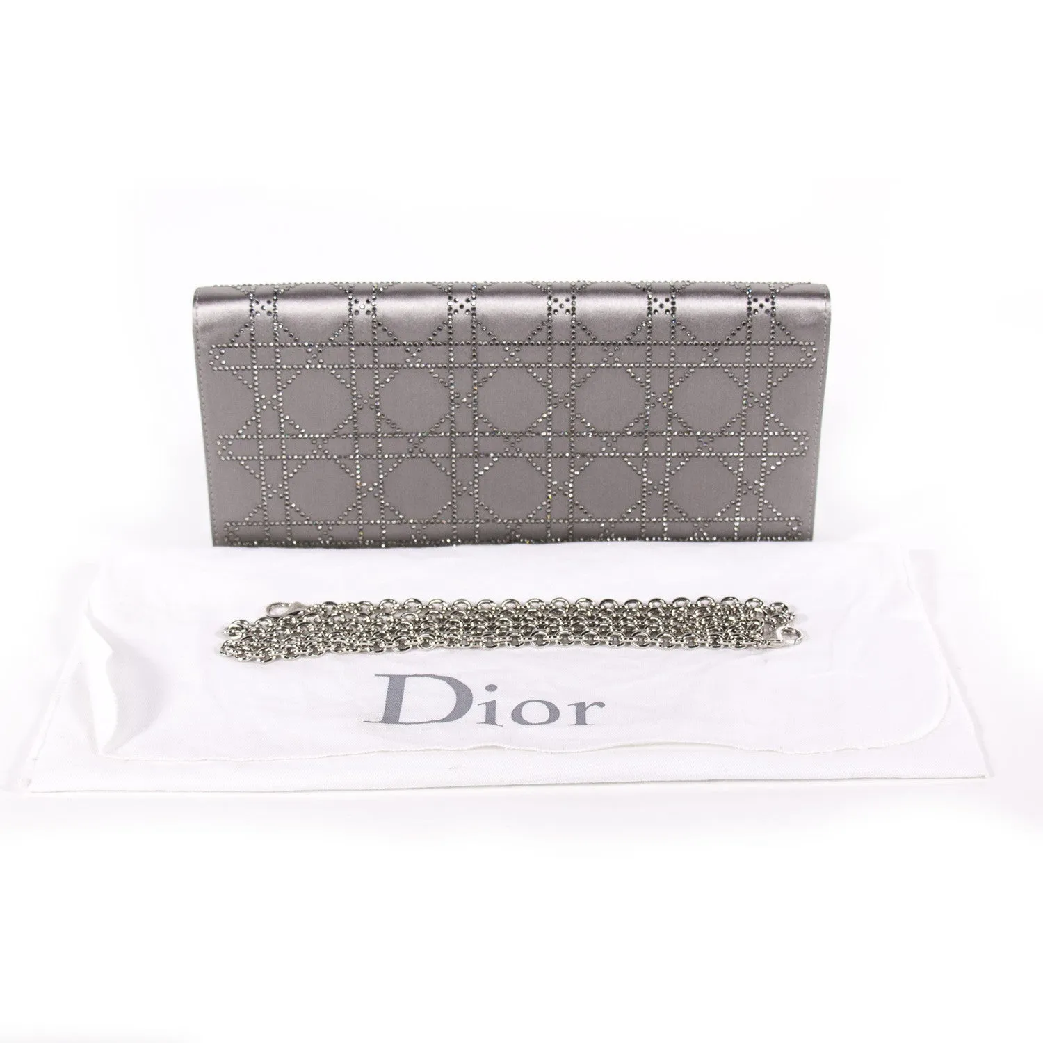 Christian Dior Cannage Satin Clutch