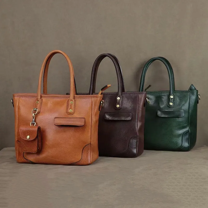 Classic Leather Tote Everyday Use Tote Bag Full Grain Leather Shoulder Bag Handmade Leather Purse