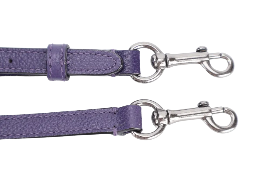 COACH BOROUGH BAG MEDIUM PURPLE CALF LEATHER BLACK HARDWARE WITH STRAPS NO DUST COVER