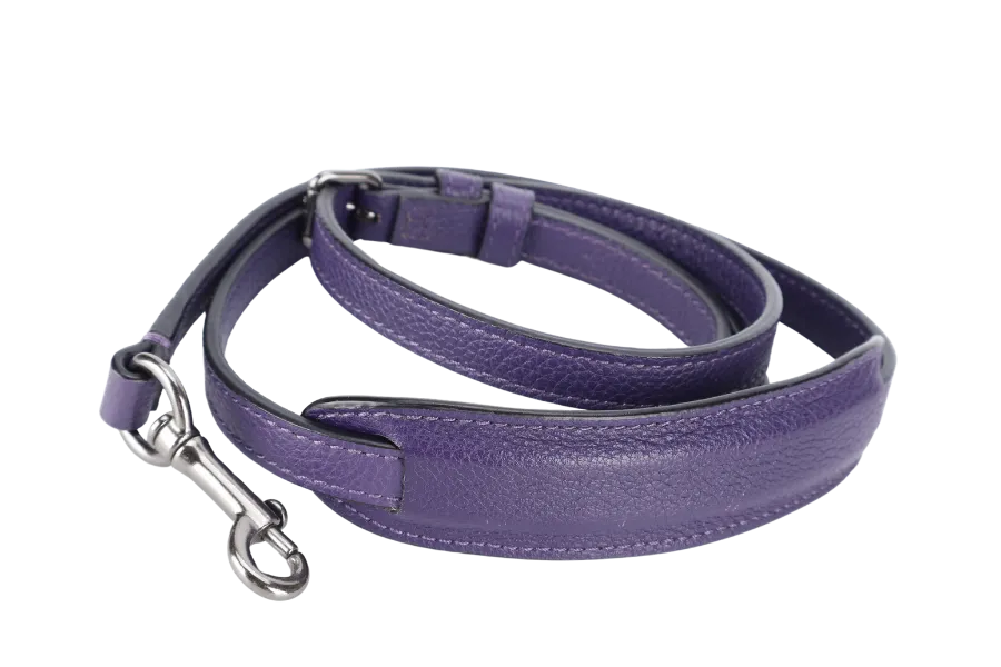 COACH BOROUGH BAG MEDIUM PURPLE CALF LEATHER BLACK HARDWARE WITH STRAPS NO DUST COVER