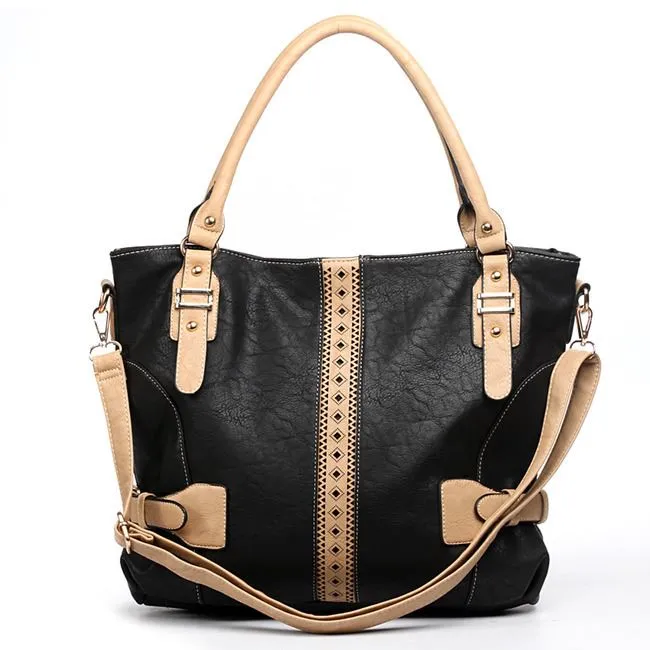 color block L shoulder handbag bag Green beige Designer inspired embossed
