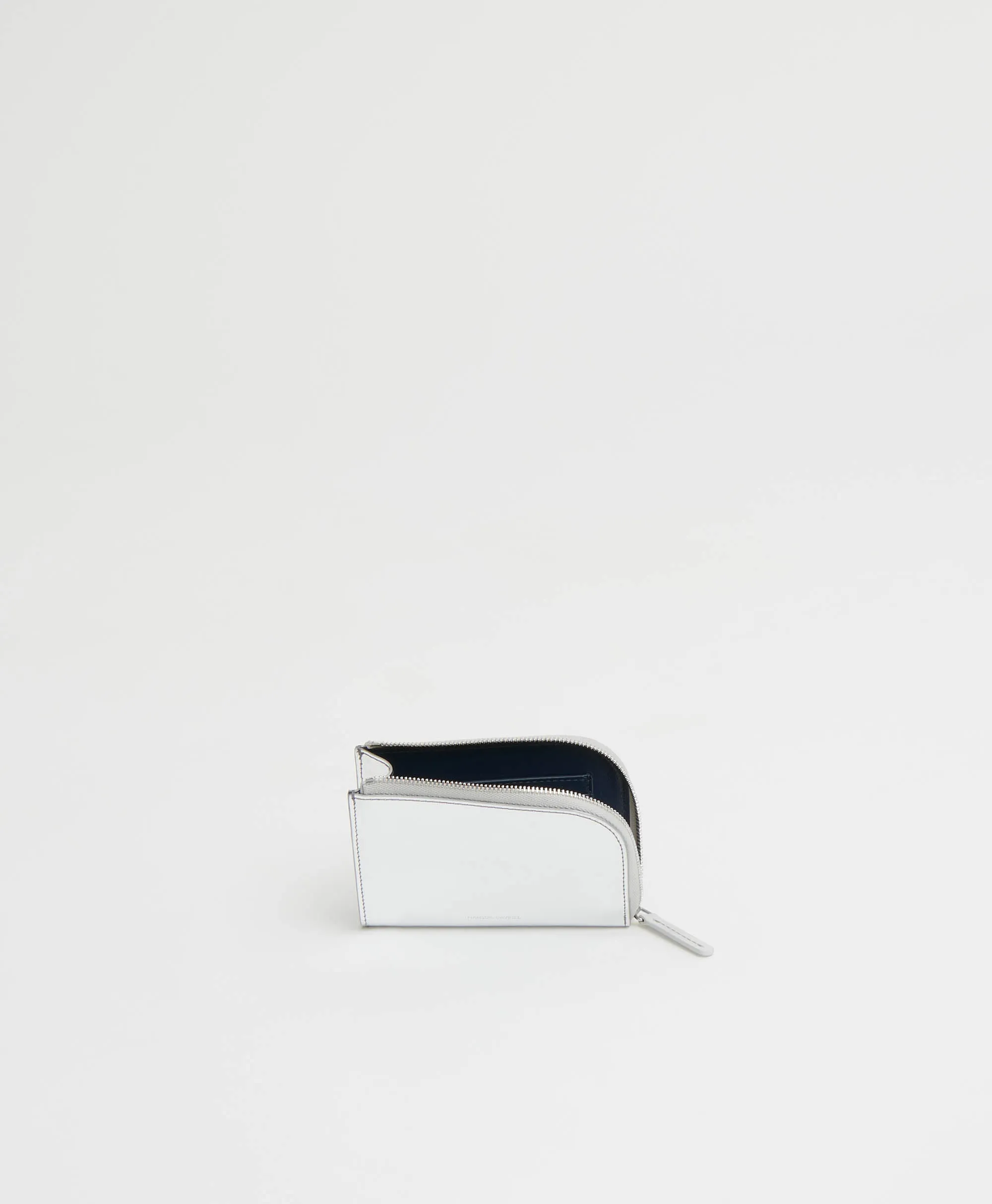 Compact Zip Wallet - Silver Mirror