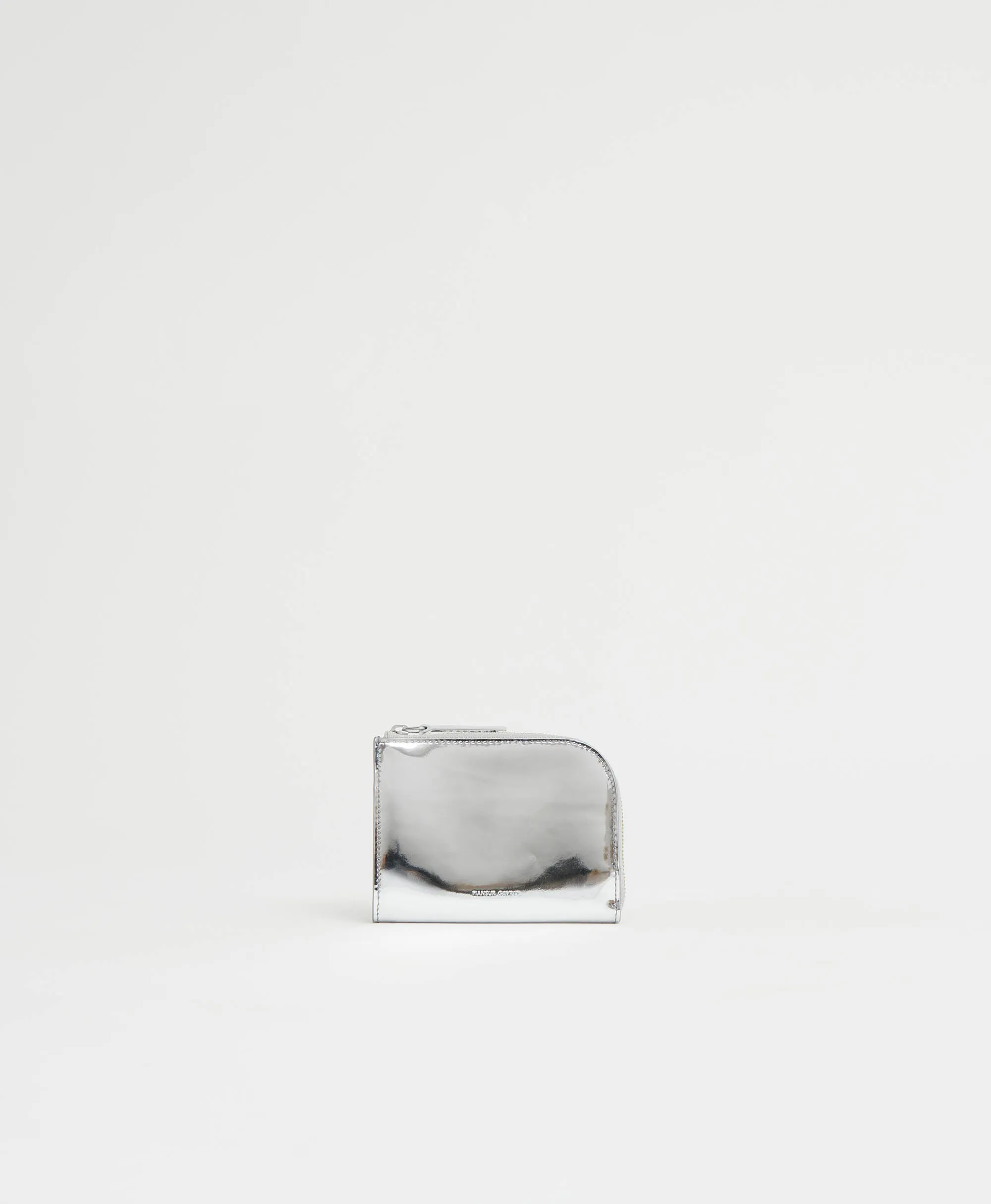 Compact Zip Wallet - Silver Mirror