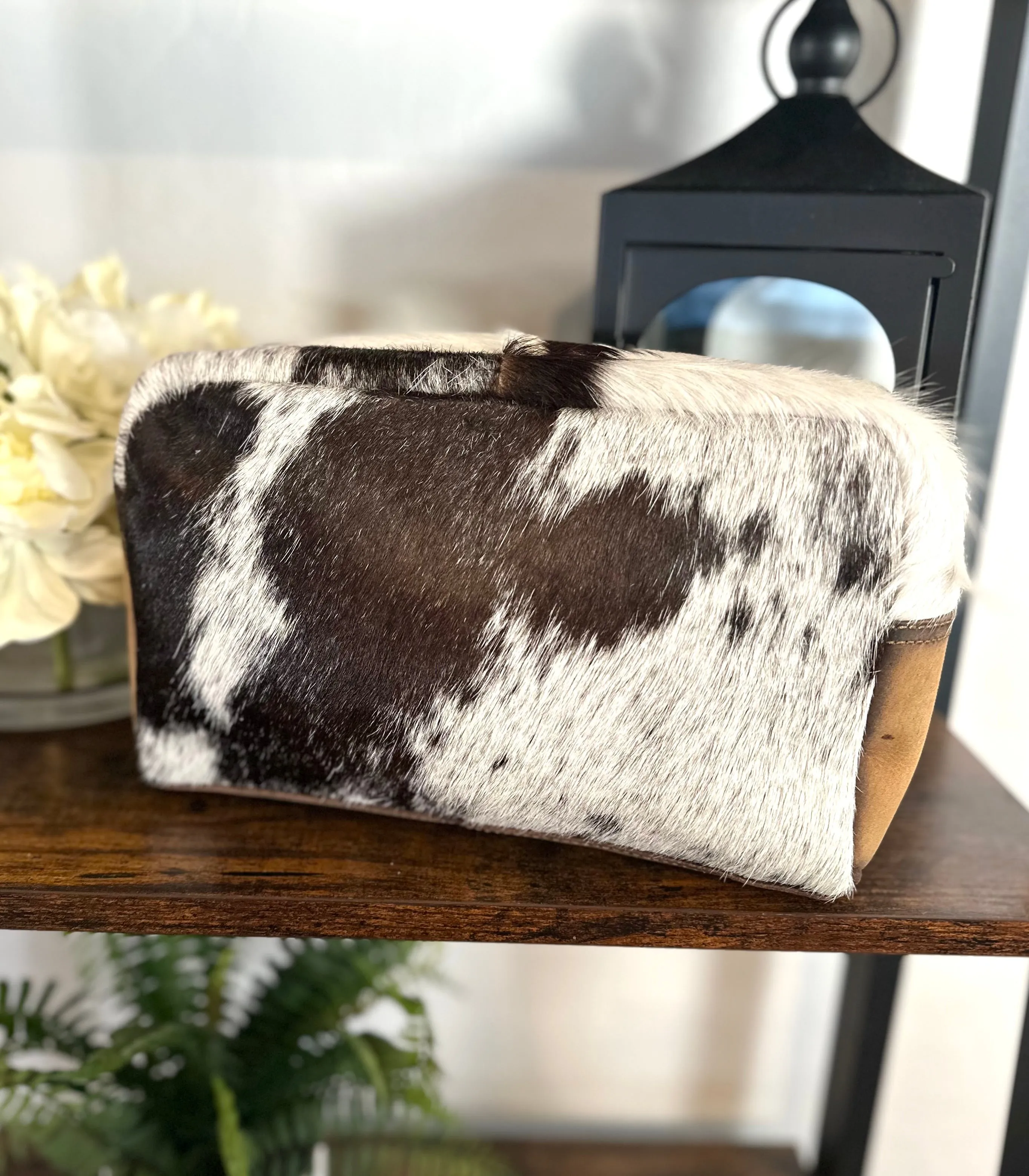 Cowhide Leather Travel and Cosmetic Bag