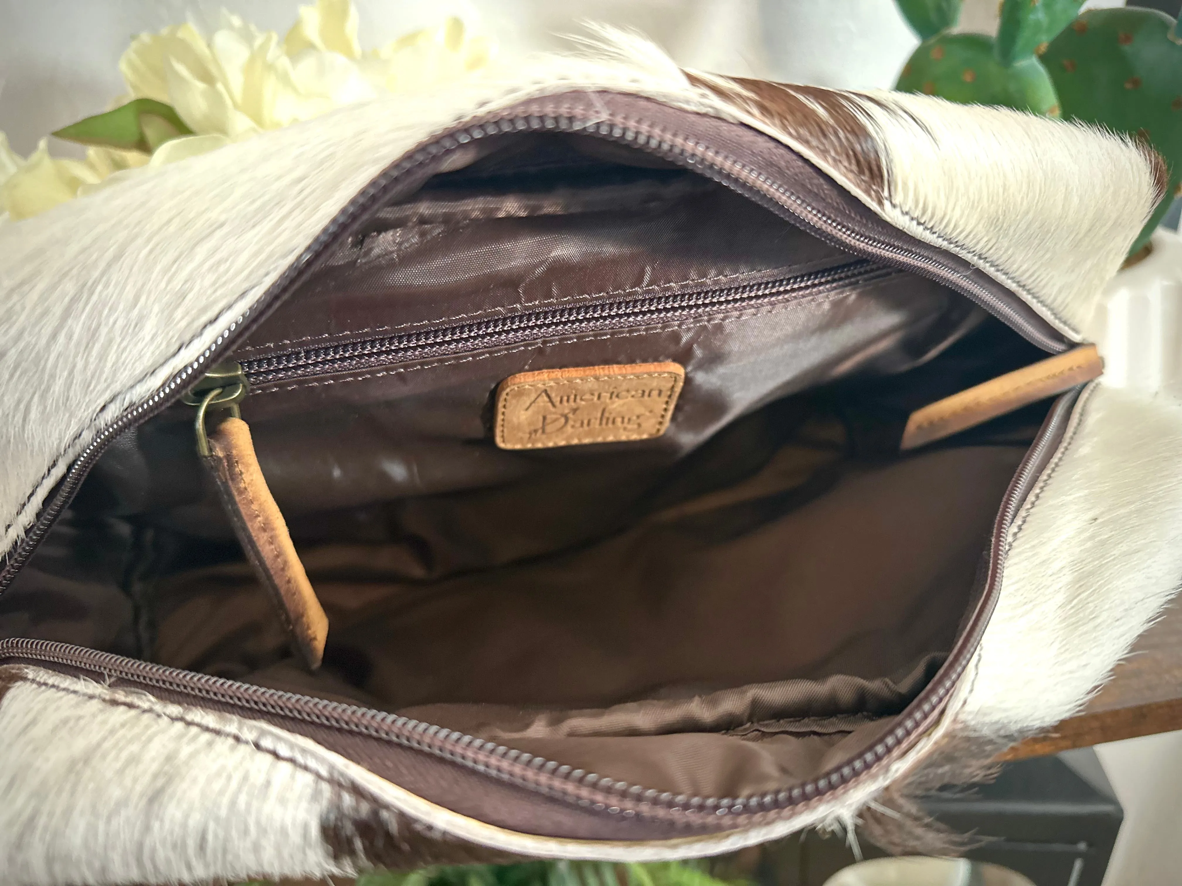 Cowhide Leather Travel and Cosmetic Bag