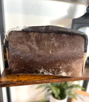 Cowhide Leather Travel and Cosmetic Bag