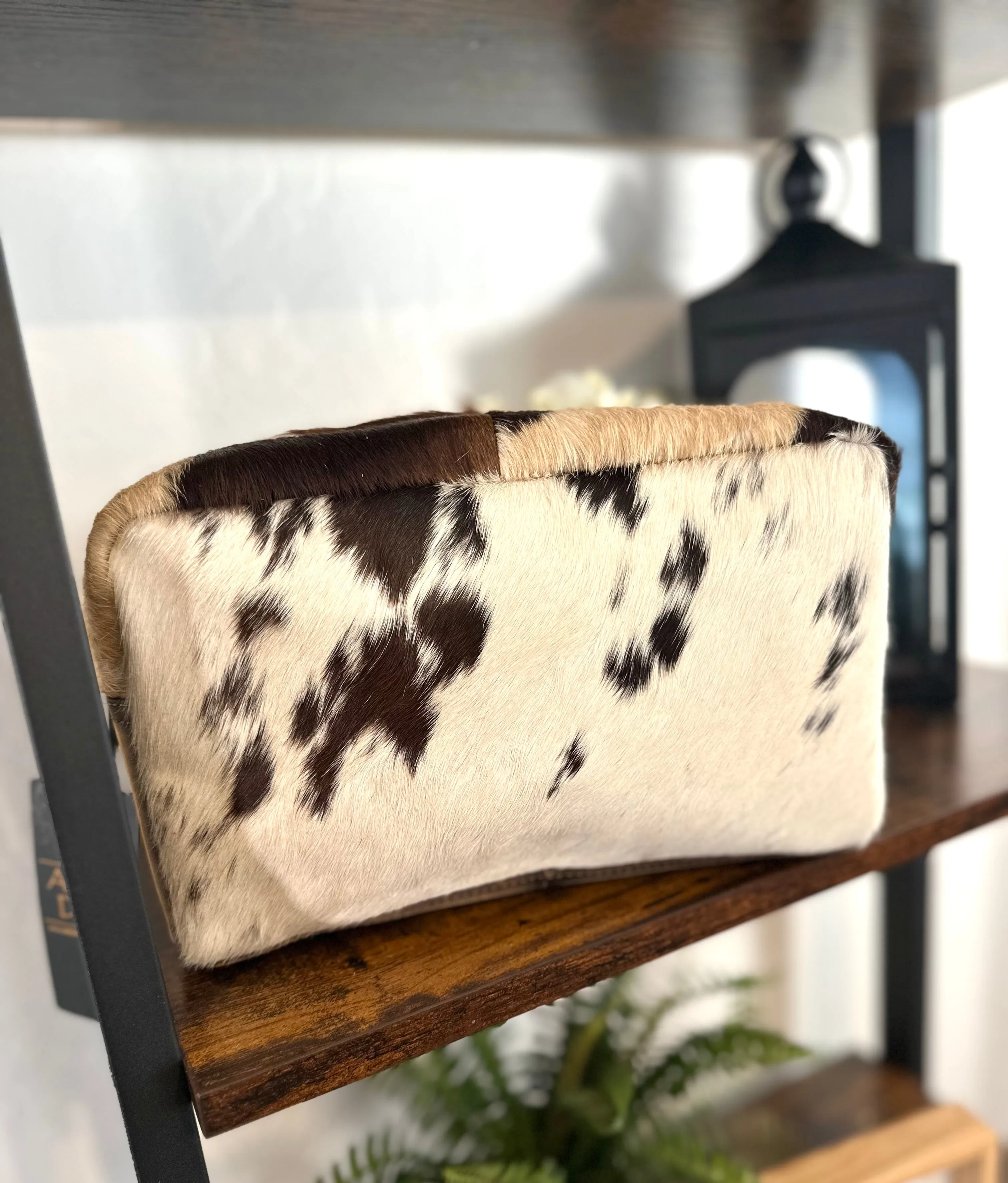 Cowhide Leather Travel and Cosmetic Bag