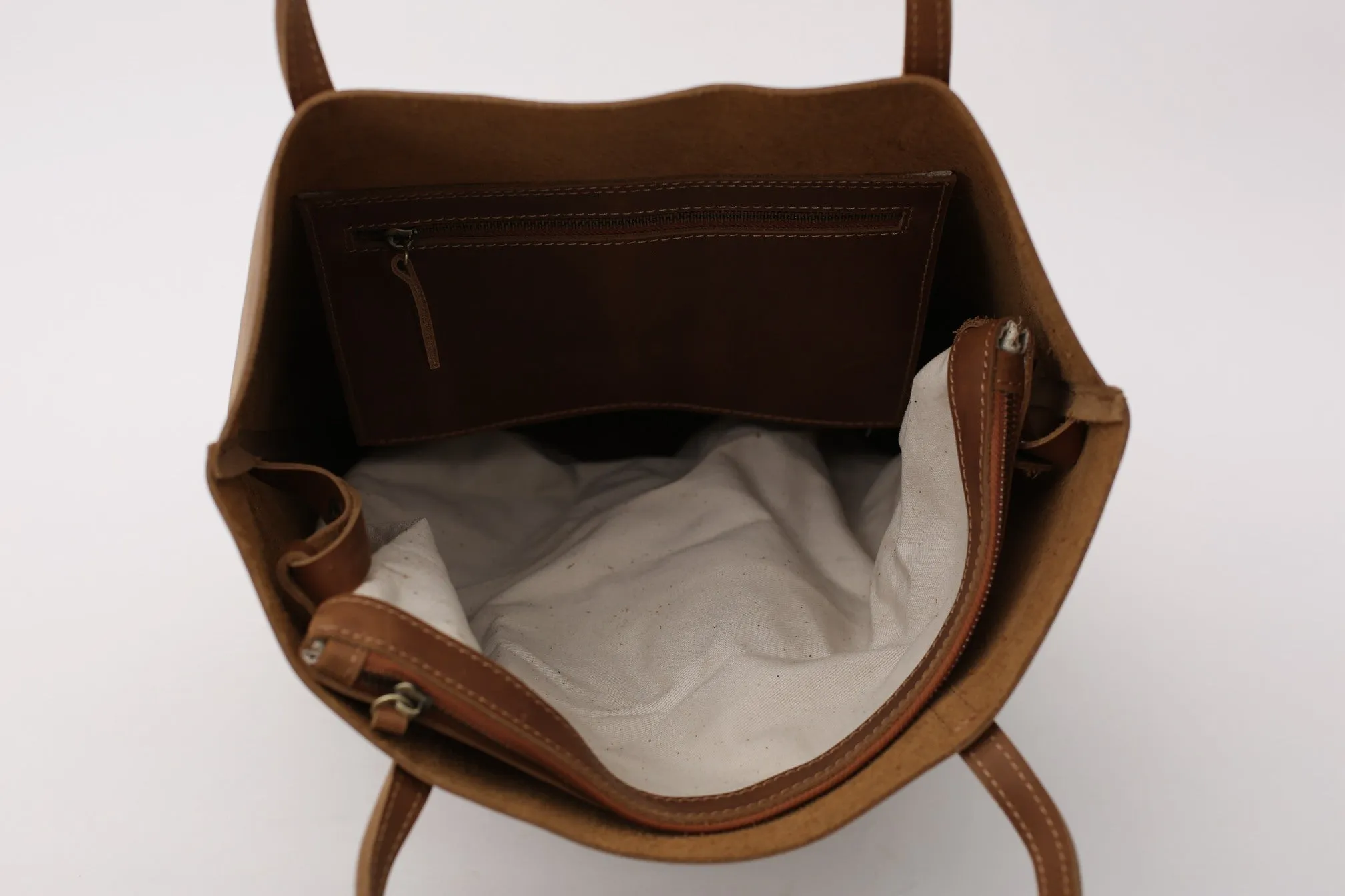 Crazy Horse Leather Tote Bag Vintage Leather Handbag Big Capacity Women Everyday Tote