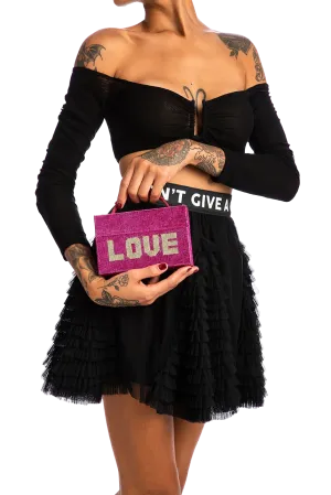 Crystal Box Clutch Love