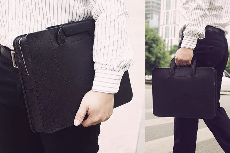 Custom Handmade Italian Vegetable Tanned Leather Briefcase, Men's Handbag, Leather Laptop Bag D001