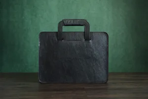 Custom Handmade Italian Vegetable Tanned Leather Briefcase, Men's Handbag, Leather Laptop Bag D001