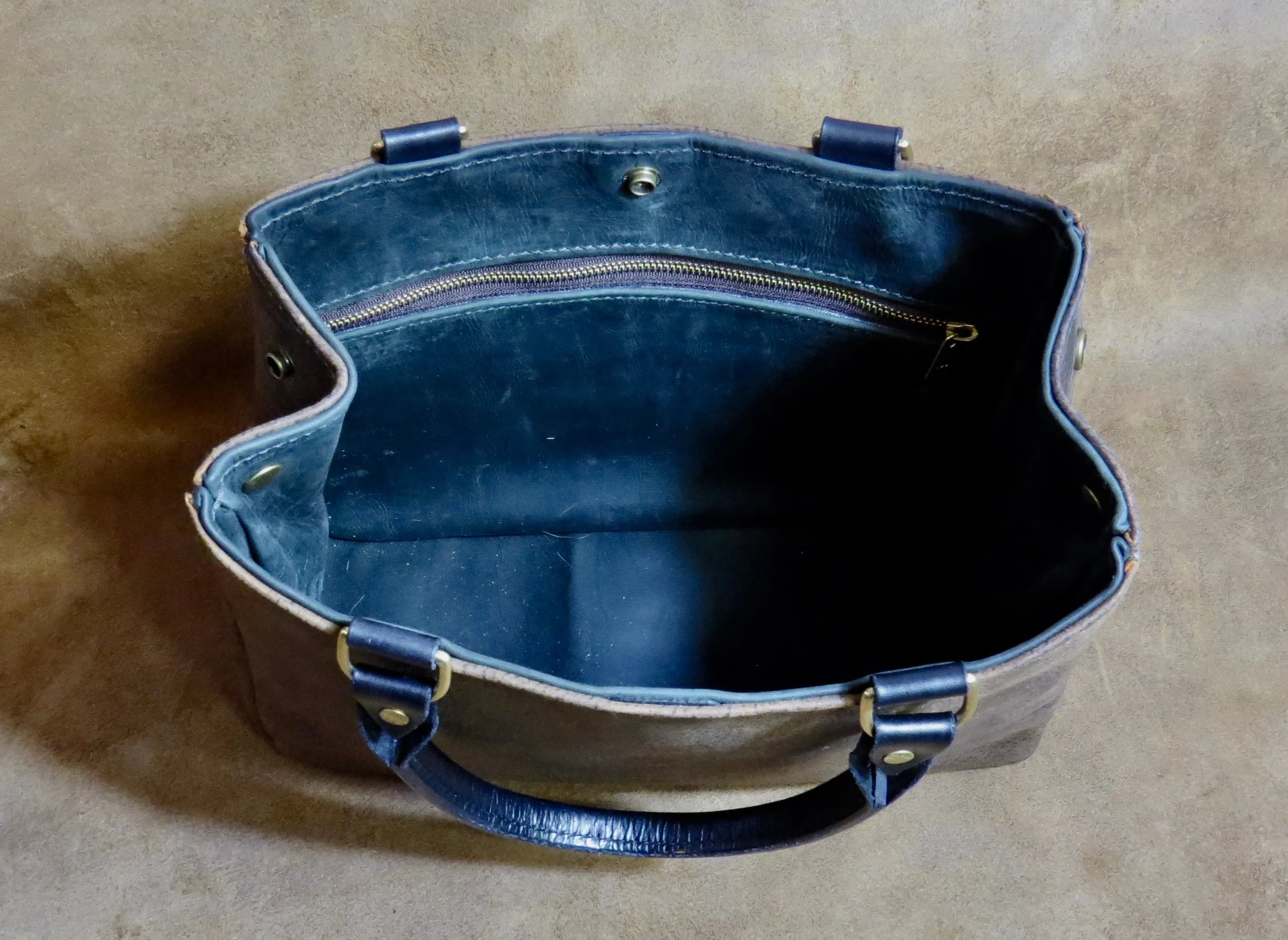 Distressed Leather Hand Bag