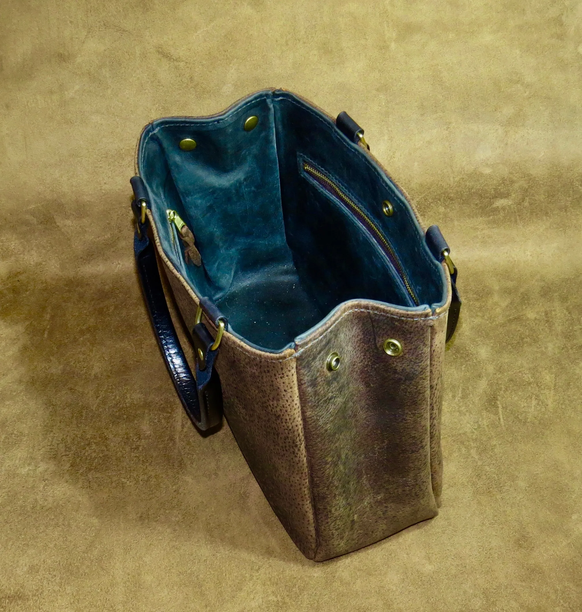 Distressed Leather Hand Bag