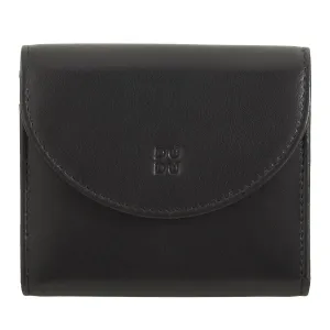 DUDU Mini Women's Slim Portfolio In Vera Leather with Zip holder, button closure, compact colored wallets