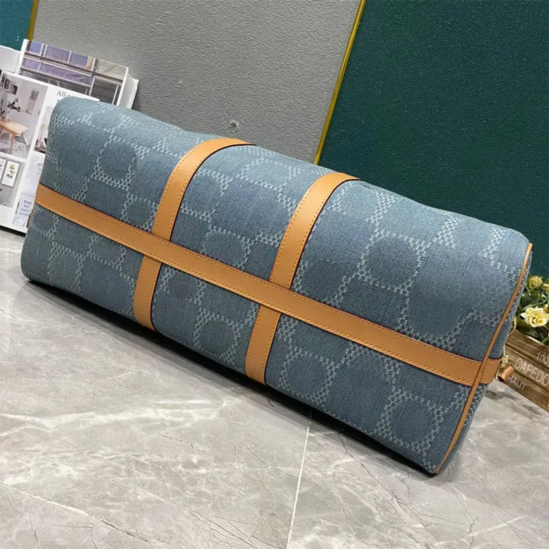 Duffel Bag Designer Tote Bag Denim Checkerboard Luggage Bag Keepall Weekend Bag Shoulder Handbag Backpack Travel Duffle Bag High Quality Messages Purse