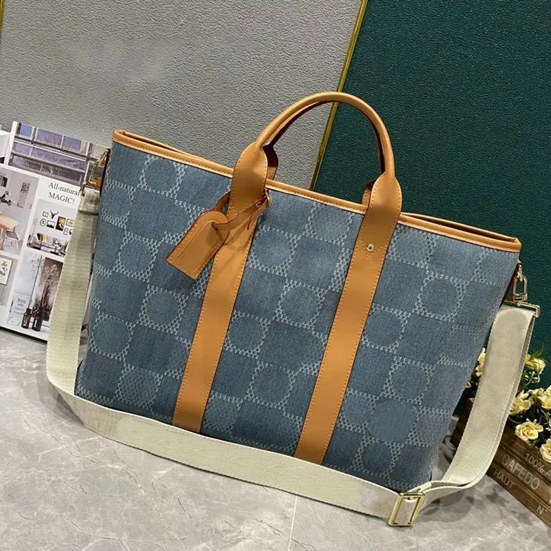 Duffel Bag Designer Tote Bag Denim Checkerboard Luggage Bag Keepall Weekend Bag Shoulder Handbag Backpack Travel Duffle Bag High Quality Messages Purse
