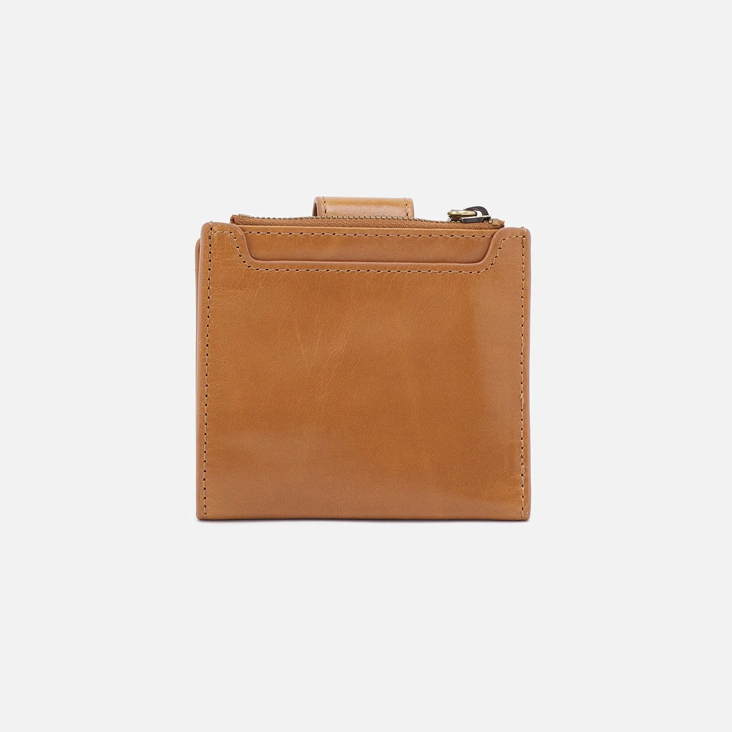 Dunn Mini Wallet In Polished Leather - Natural