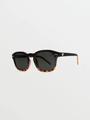 Earth Tripper Gloss Darkside Sunglasses (Gray Polar Lens) - DEAD ROSE