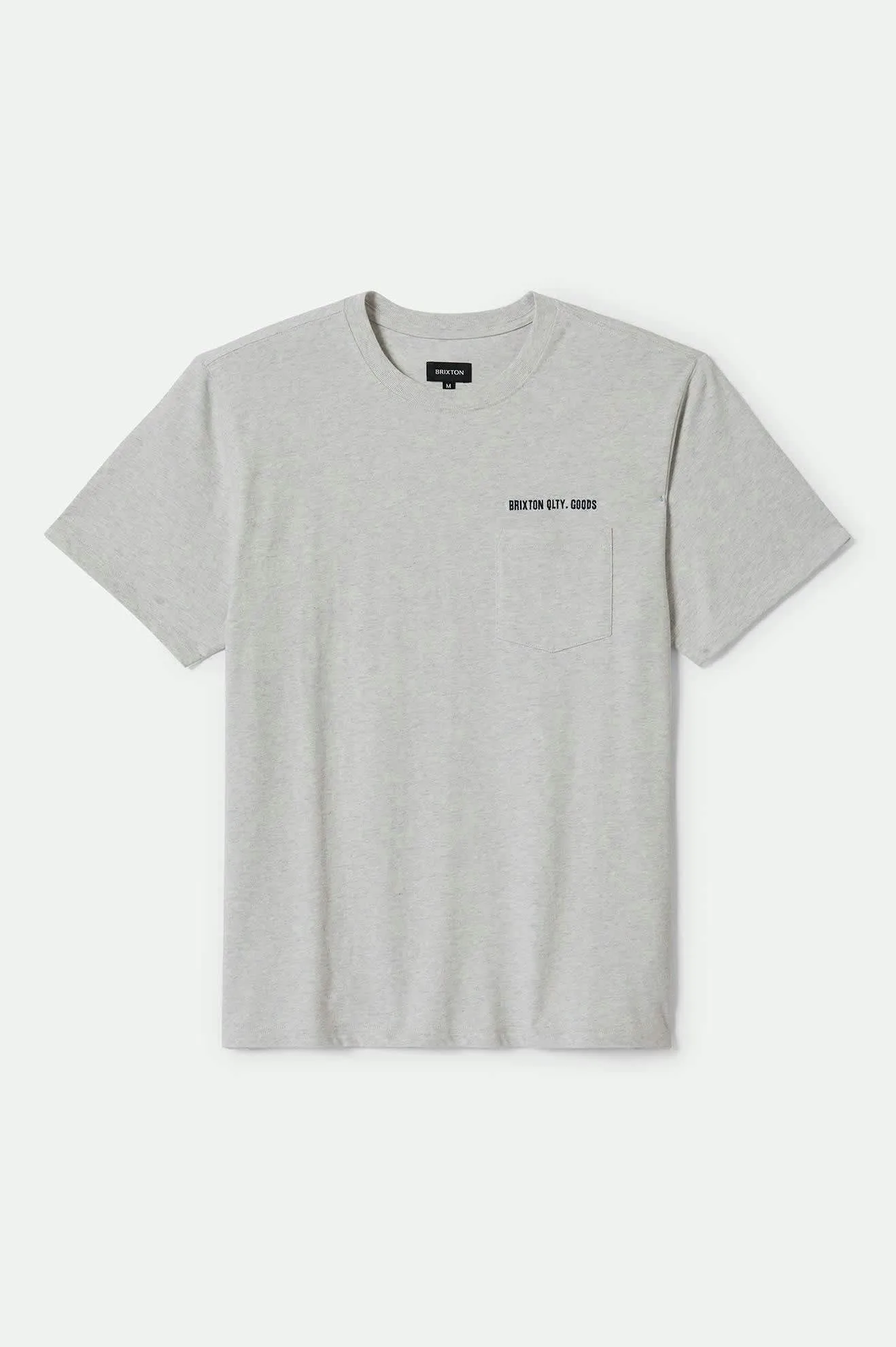 Embroidered Heavyweight Pocket T-Shirt - Heather Grey Ash