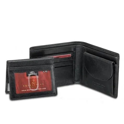Equestrian RFID Wallet w/ Removable passcase and Coin Pocket