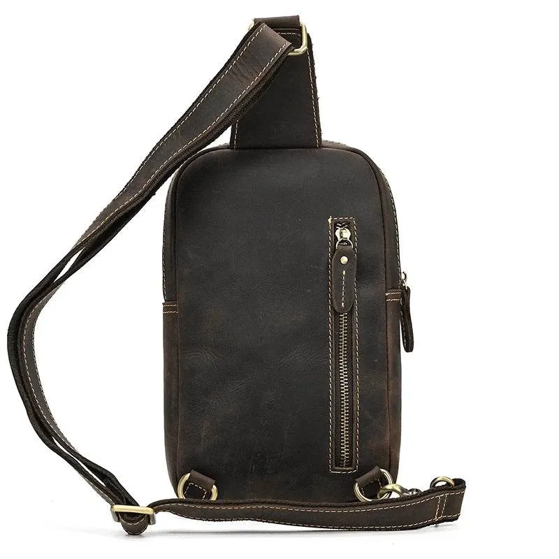 Fashion Vintage Men's Waist Bag Crossbody Chest Bag Sling Outdoor