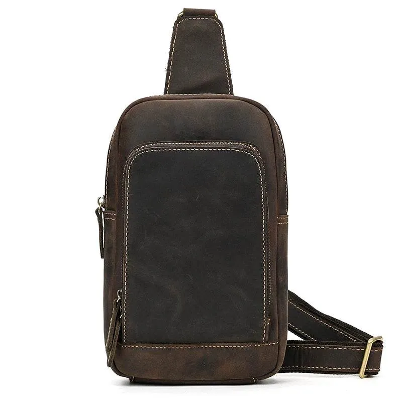 Fashion Vintage Men's Waist Bag Crossbody Chest Bag Sling Outdoor