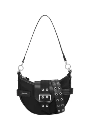 Ganni Bucky Bag Small Crossbody Nylon in Black