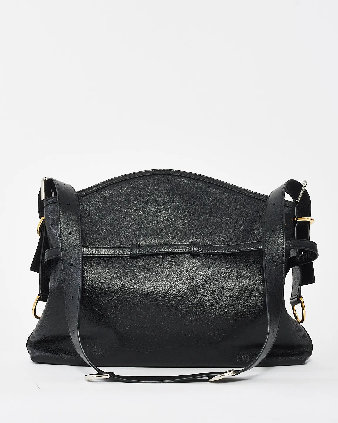 Givenchy Black Leather Voyou Medium Shoulder Bag