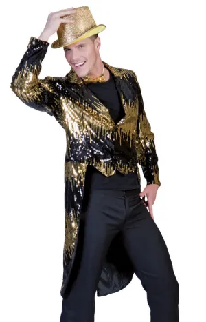 Glitter Tailcoat Gold Adult Xl  Costume