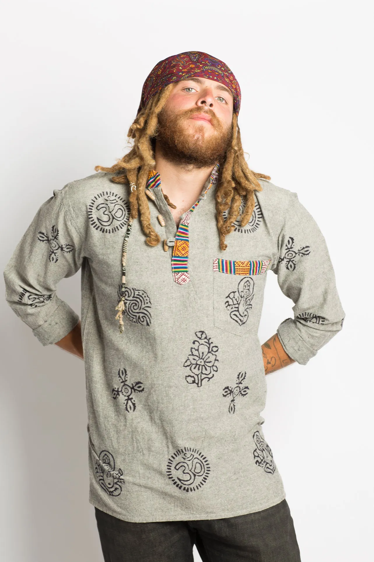 Grey Handmade Nepalese Shirt