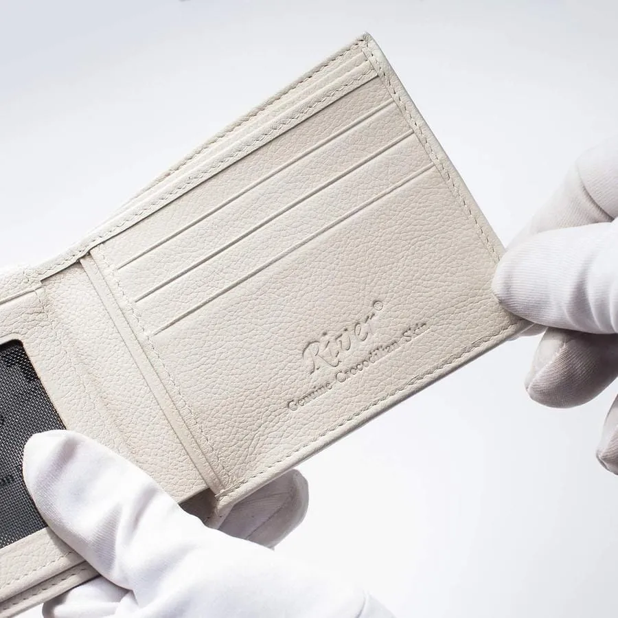 Grey Large Tail Crocodile Wallets