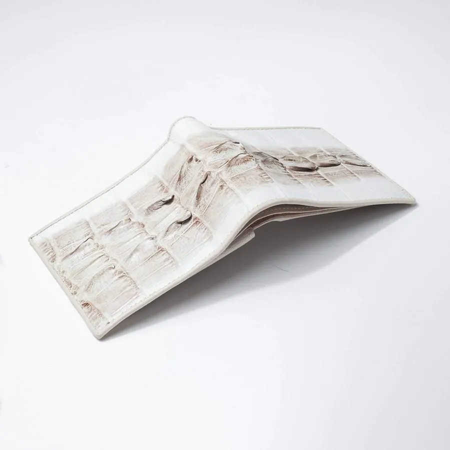 Grey Large Tail Crocodile Wallets