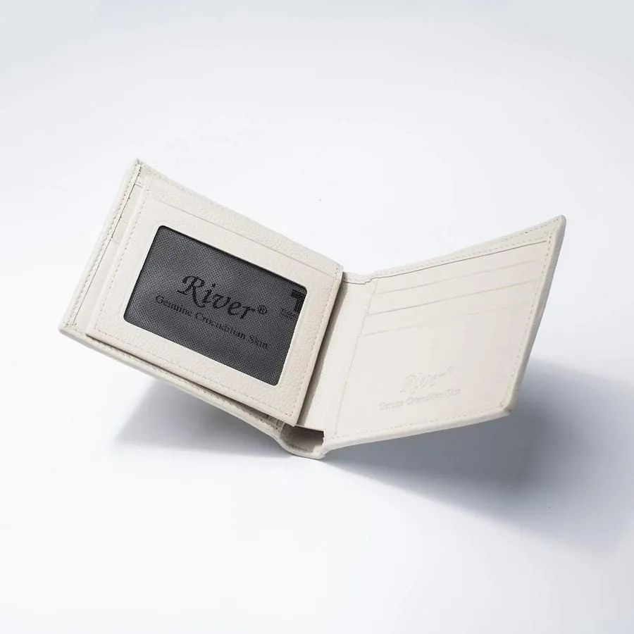 Grey Large Tail Crocodile Wallets