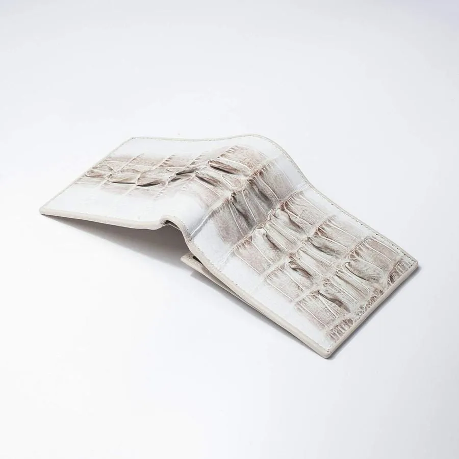 Grey Large Tail Crocodile Wallets