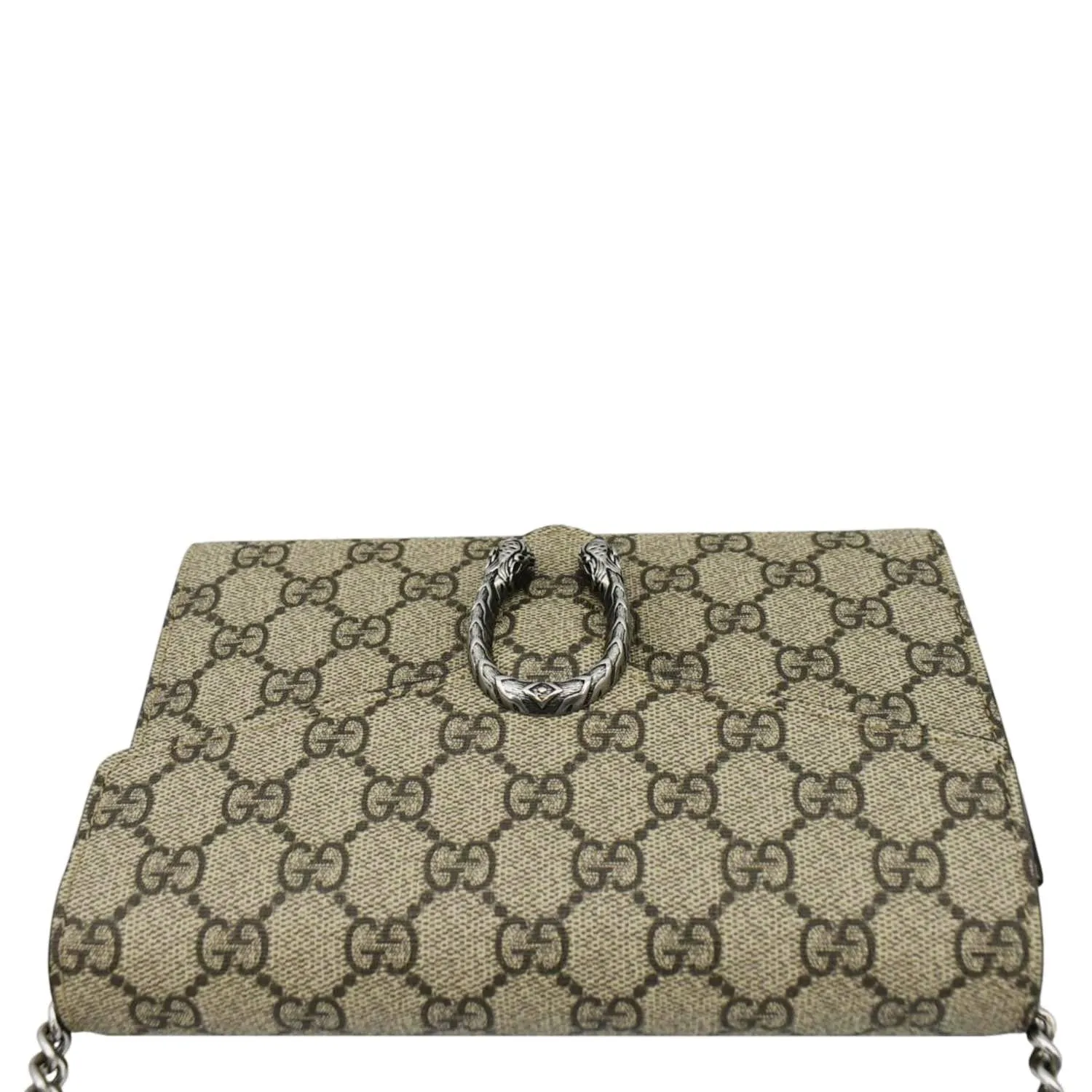 GUCCI Dionysus Small GG Supreme Canvas Crossbody Bag Beige  401231