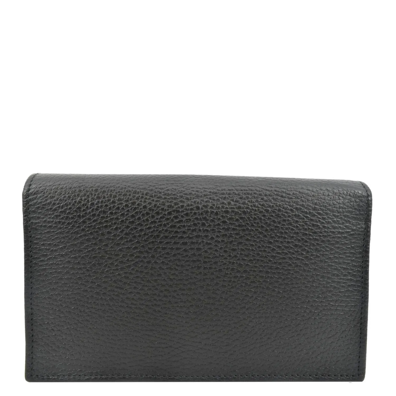 GUCCI GG Interlocking Pebbled Leather Crossbody Bag Black 615523