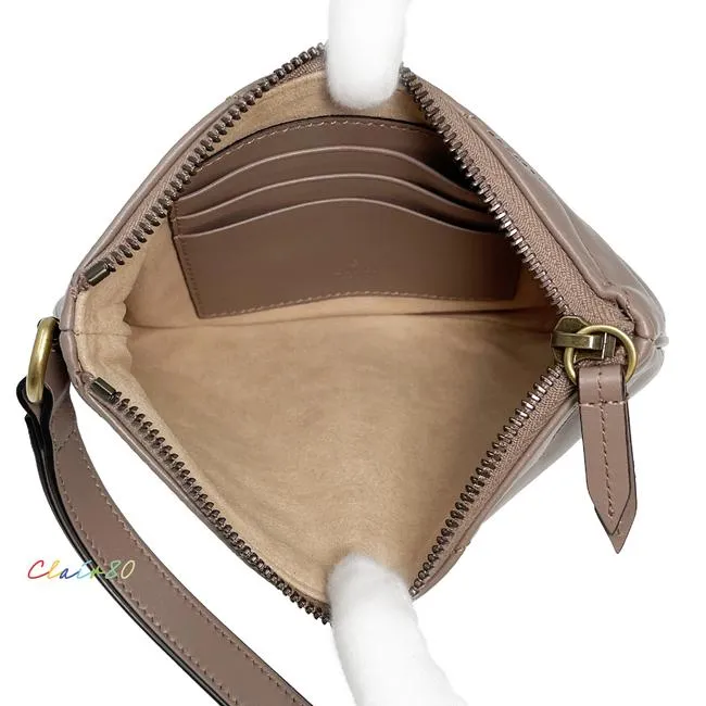 Gucci GG Marmont Matelassé Leather Clutch with Wristlet Strap in Dusty Rose