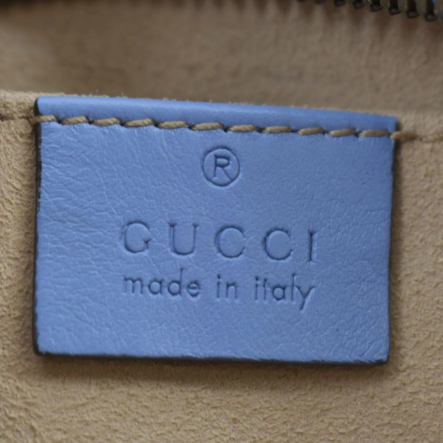 GUCCI GG Marmont Matelasse Leather Crossbody Bag Light Blue 447632