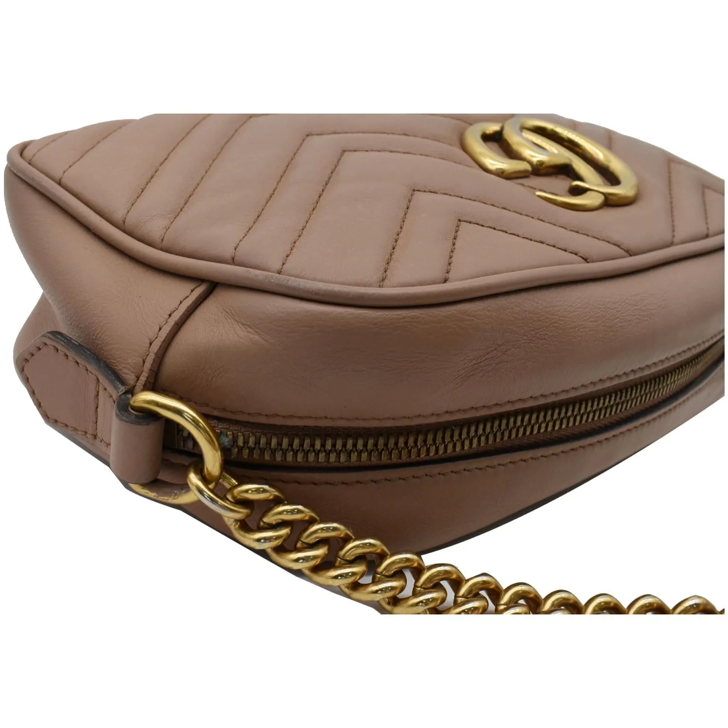 GUCCI GG Marmont Small Matelasse Leather Crossbody Bag Brown 447632 - 15% OFF